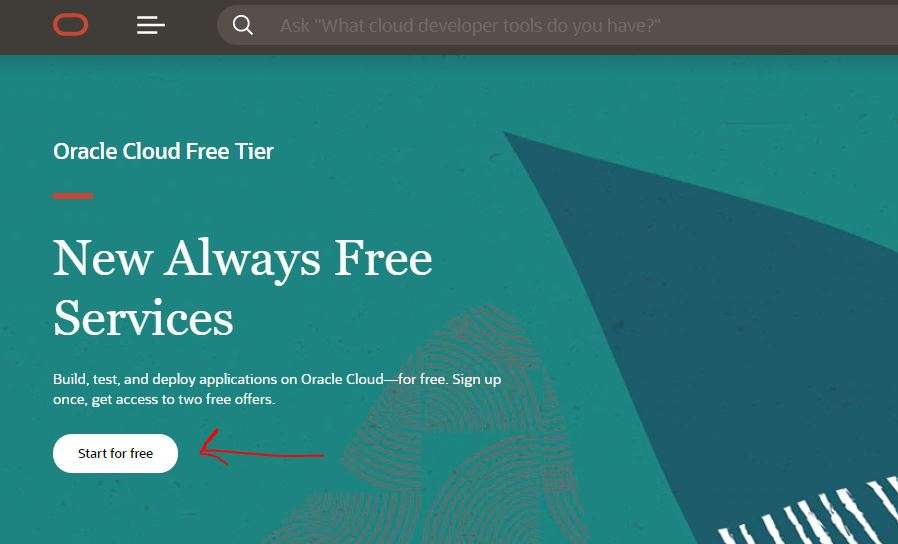 Oracle Cloud Free tier signup