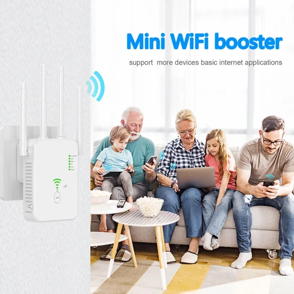 Repetidor WiFi inal mbrico de 1200Mbps amplificador de se al Wifi de doble banda 2 4G 4