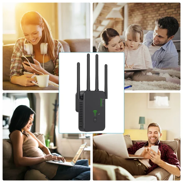 Repetidor WiFi inal mbrico de 1200Mbps amplificador de se al Wifi de doble banda 2 4G 5