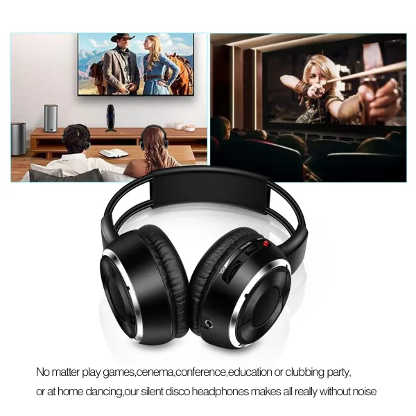 Factory Shipping Silent Disco DJ RF Folding Wireless Headphones Quiet Clubbing Party Bundle 3 Headphones 2 1