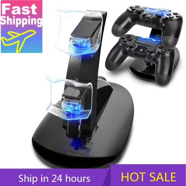 Base de carga con luz LED para mandos Para mandos de la PS4 PS4 Pro PS4