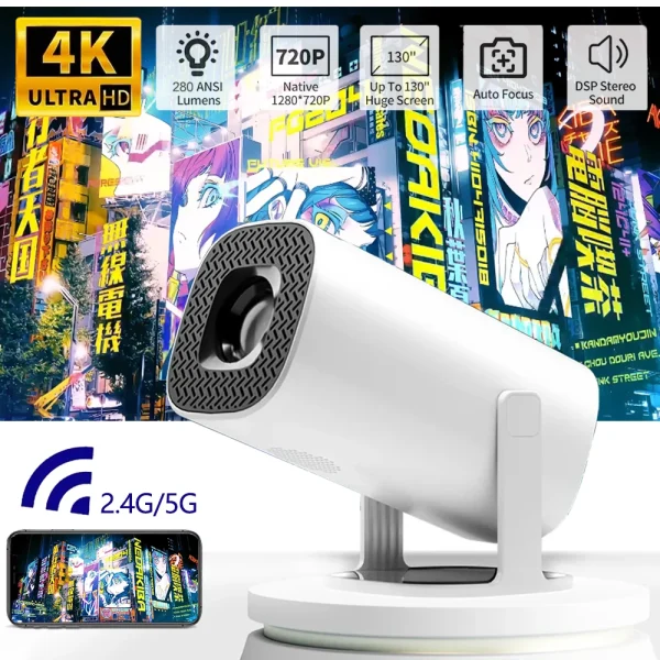 Miniproyector inteligente P30 para cine en casa, dispositivo portátil con Android 11, WiFi6, compatible con 4K, 1080P, WiFi 2,4G y 5G, 1280x720P - AliExpress 44