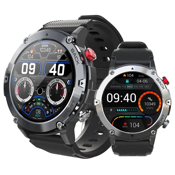 kf S08b4a36c19b04107a94c2dfd6f8995082 Reloj inteligente militar C21 para hombre pulsera deportiva resistente al agua hasta 5atm con llamadas Bluetooth