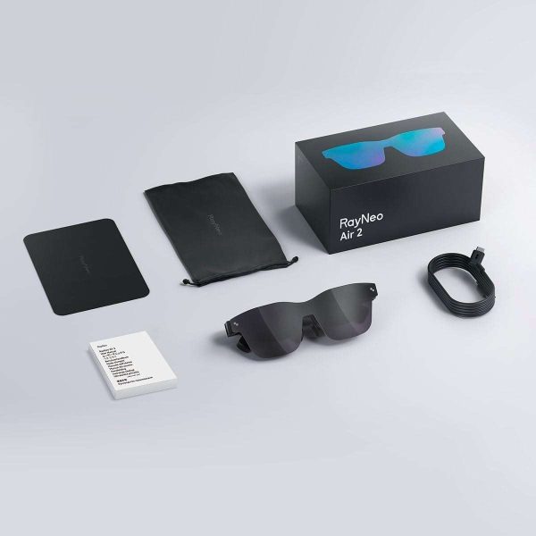 RAYNEO Air 2 AR - Gafas inteligentes con micro OLED de 201 pulgadas, lentes XR de 120 Hz 600 nits de brillo, gafas VR 1080P, color negro  Electrónica - Imagen 5