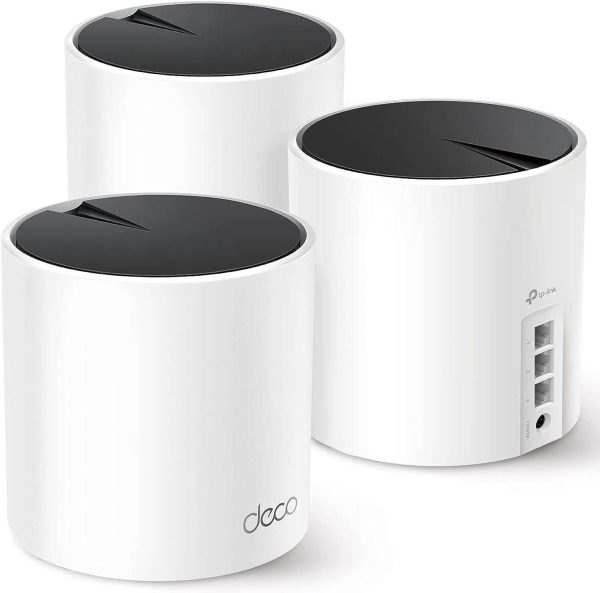 TP-Link Deco AX3000 WiFi 6 Mesh System (Deco X55) - Cubre hasta 6500 pies cuadrados. Sustituye al enrutador y extensor inalámbrico, 3 puertos Gigabit por unidad, soporta backhaul Ethernet (paquete de