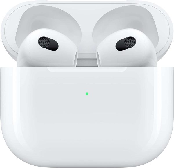 Apple AirPods (3ª generación) auriculares inalámbricos, auriculares Bluetooth, audio espacial personalizado, resistente al sudor y al agua, estuche de carga Lightning incluido, hasta 30 horas de  Electrónica - Imagen 9