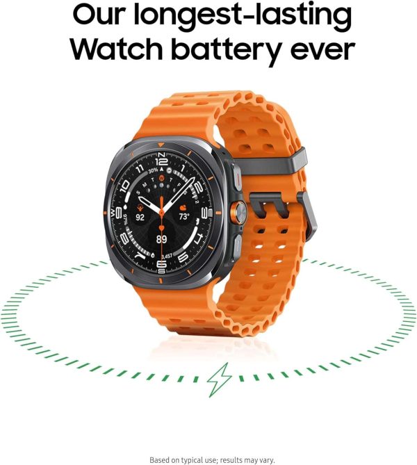 SAMSUNG Galaxy Watch Ultra 1.850 in LTE AI Smartwatch con puntuación de energía, consejos de bienestar, seguimiento de frecuencia cardíaca, monitor de sueño, rastreador de fitness, GPS, 2024, plata  Celulares y Accesorios - Imagen 6