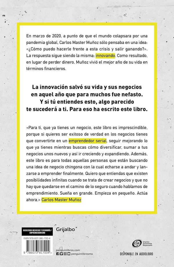 100 ideas de negocio para arrancar hoy Innovación, tendencias y el futuro del e mprendimiento / 100 Business Ideas to Get started Today (Spanish Edition): 9786073817004: Muñoz, Carlos: Libros - Imagen 2