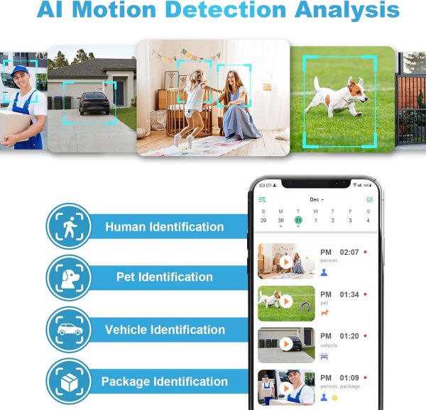 Cámaras de seguridad inalámbricas para interiores, 1080P alimentadas por batería para exteriores - Imagen 3