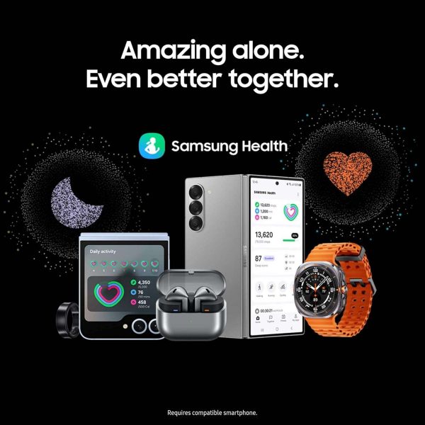 SAMSUNG Galaxy Watch Ultra 1.850 in LTE AI Smartwatch con puntuación de energía, consejos de bienestar, seguimiento de frecuencia cardíaca, monitor de sueño, rastreador de fitness, GPS, 2024, plata  Celulares y Accesorios - Imagen 9