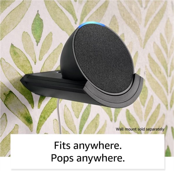 Amazon Echo Pop (modelo más nuevo), nuestro altavoz Alexa más pequeño, cabe en cualquier habitación, carbón - Imagen 6