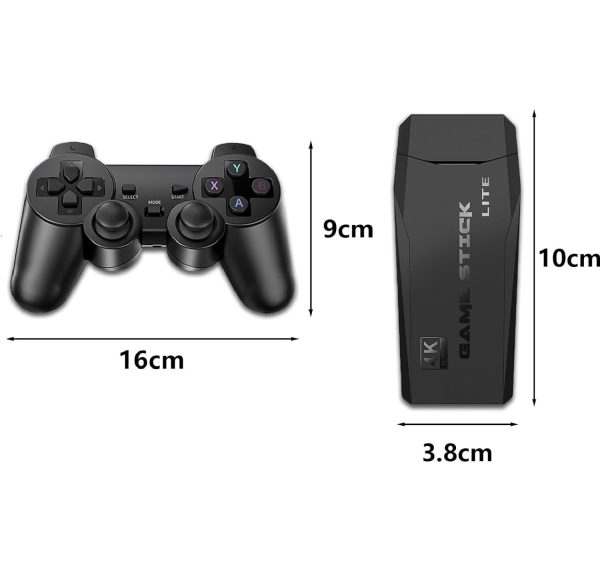 Retro Game Stick, consola inalámbrica dual 2.4G, memoria de 64 GB, salida HDMI 4K, más de 20000 juegos incorporados con 15 emuladores clásicos, controladores Plug Play Video TV Game - Imagen 7