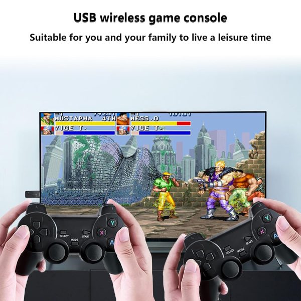 Retro Game Stick, consola inalámbrica dual 2.4G, memoria de 64 GB, salida HDMI 4K, más de 20000 juegos incorporados con 15 emuladores clásicos, controladores Plug Play Video TV Game - Imagen 2