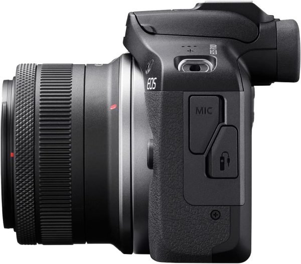 Cámara sin espejo Canon EOS R100 RF-S18-45 mm F4.5-6.3 es kit de lentes STM, sensor CMOS (APS-C) de 24,1 megapíxeles, vídeo 4K, montura RF, negro - Imagen 5