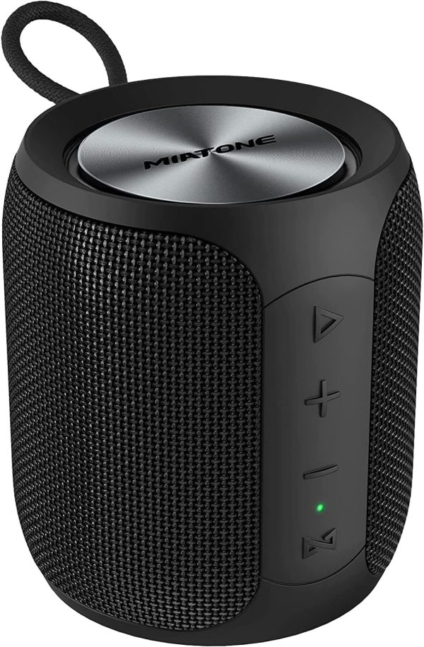 MIATONE Altavoz Bluetooth portátil, altavoz inalámbrico IP67 impermeable con graves profundos, volumen más alto de 16 W, tiempo de reproducción más largo, Bluetooth 5.0, emparejamiento dual, altavoz portátil para fiesta, playa, camping, negro