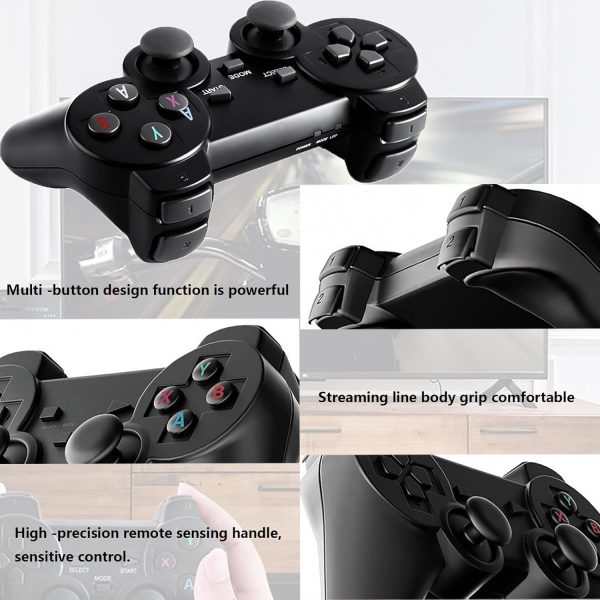 Retro Game Stick, consola inalámbrica dual 2.4G, memoria de 64 GB, salida HDMI 4K, más de 20000 juegos incorporados con 15 emuladores clásicos, controladores Plug Play Video TV Game - Imagen 4