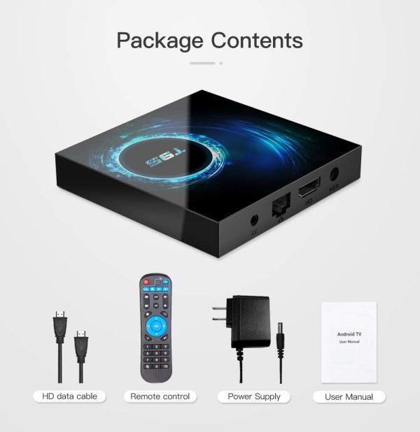 Android 10.0 TV Box, Android Box 4GB RAM 32GB ROM Allwinner H616 Quad-core Smart Android TV Box, Soporte 2.4G/5.0G Dual WiFi 6K Utral HD / 3D / H.265 con Bluetooth 5.0 - Imagen 9