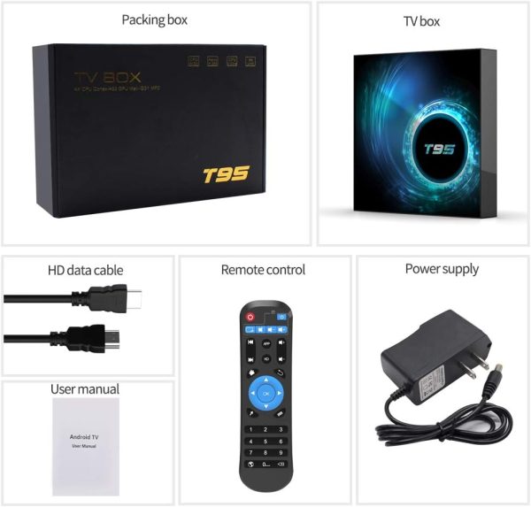 Android TV Box 10.0, H616 Quad-core 4GB RAM 128GB ROM Smart Android Box, compatible con 6K, 3D, WiFi dual 2.4G/5.0GHz, Ethernet 10/100M, Bluetooth 5.0, HDMI 2.0, reproductor multimedia H.265 - Imagen 7