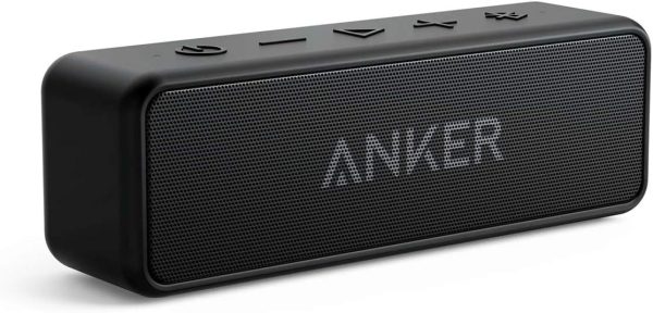 Anker Soundcore 2 Altavoz Bluetooth portátil con sonido estéreo de 12 W, Bluetooth 5, Bassup, IPX7 resistente al agua, reproducción las 24 horas, emparejamiento estéreo inalámbrico, altavoz para el hogar, al aire libre, viajes