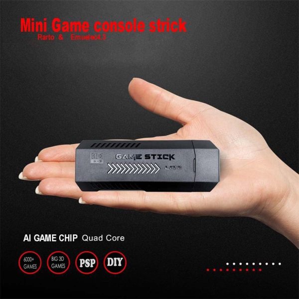 X2 Plus 4K Retro Game Stick, consola de videojuegos HD para el hogar con 2 controladores inalámbricos, salida HDMI, más de 30000 juegos integrados (128 GB) - Imagen 5