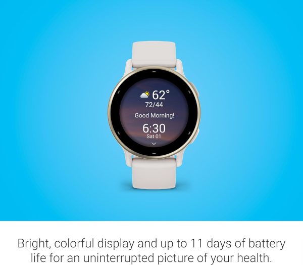 Garmin vívoactive 5, Health and Fitness GPS Smartwatch, AMOLED Display, Up to 11 Days of Battery, Ivory - Imagen 3