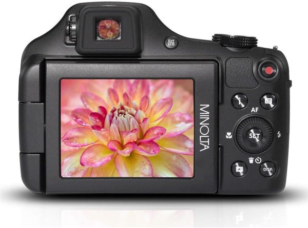 Minolta Pro Shot Cámara digital HD de 20 megapíxeles con zoom óptico de 67X, vídeo Full 1080P HD y tarjeta SD de 16 GB, negro - Imagen 7