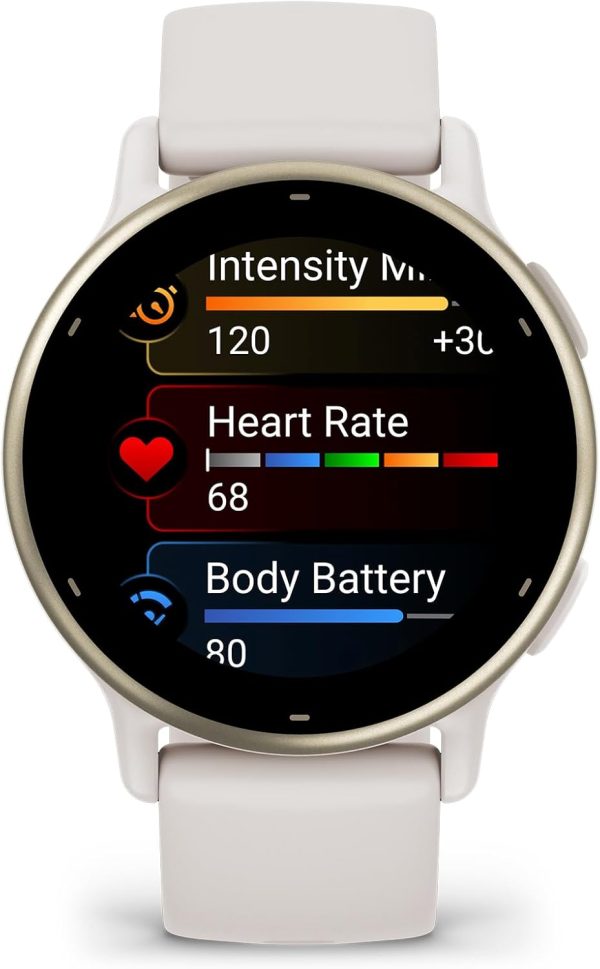 Garmin vívoactive 5, Health and Fitness GPS Smartwatch, AMOLED Display, Up to 11 Days of Battery, Ivory - Imagen 2