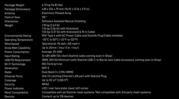 Starlink Internet Kit Satellite - Mini antena Star Link portátil de 4ª generación con tecnología Phase Array - Kit de Internet Star Links de alta velocidad Kit satelital para descarga y carga mejoradas de malla rv - Imagen 5