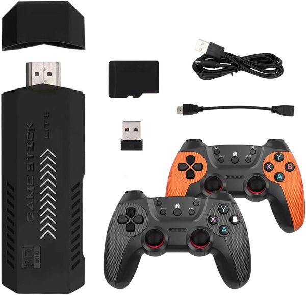 X2 Ultra Retro Game Stick 4K, HDMI Plug and Play Videojuego de juguete con más de 58000 juegos (256G), con controladores inalámbricos 2.4G, emuladores portátiles Nostalgia Arcade para amantes de los juegos de TV