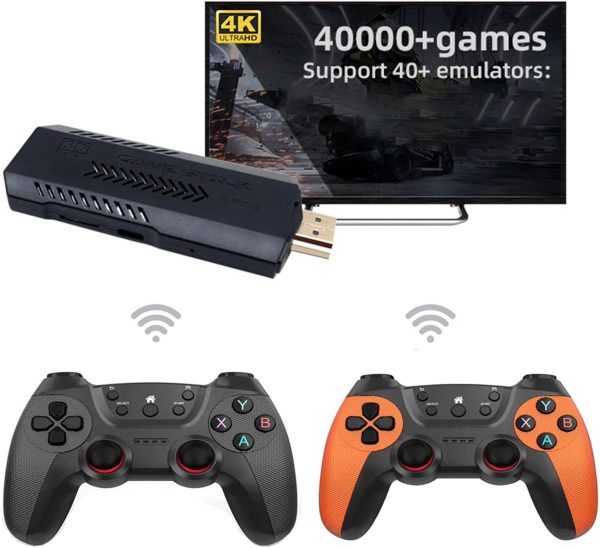 X2 Ultra Retro Game Stick 4K, HDMI Plug and Play Videojuego de juguete con más de 58000 juegos (256G), con controladores inalámbricos 2.4G, emuladores portátiles Nostalgia Arcade para amantes de los juegos de TV - Imagen 4