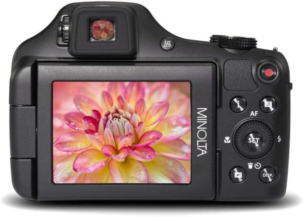 Minolta Pro Shot Cámara digital HD de 20 megapíxeles con zoom óptico de 67X, vídeo Full 1080P HD y tarjeta SD de 16 GB, negro - Imagen 9