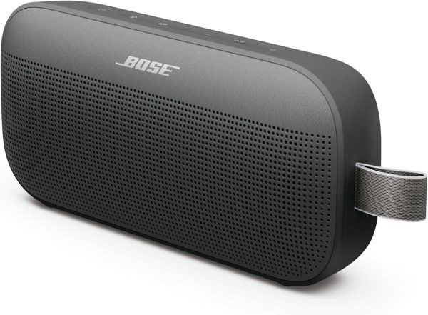 Bose New SoundLink Flex Altavoz Bluetooth portátil (2.ª generación), altavoz portátil para exteriores con audio Hi-Fi, hasta 12 horas de duración de la batería, resistente al agua y al polvo, negro