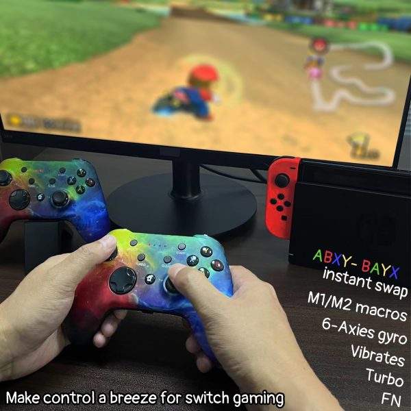 WZUICOV Controlador de juegos Bluetooth para iPhone, iPad, Android, PC, Mac, TV Box, Tesla, Switch, Apple Arcade y juegos en la nube con USB inalámbrico, adaptador de CA, clip para teléfono - Imagen 3