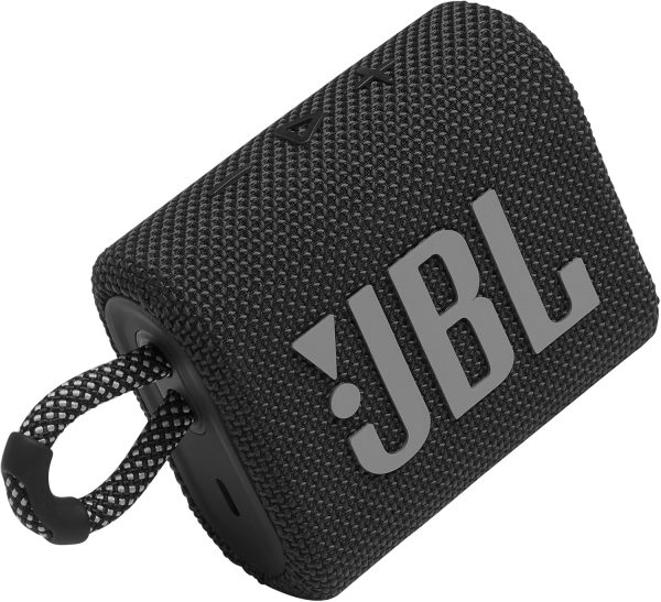 JBL Go 3 - Mini altavoz Bluetooth portátil, gran audio y graves potentes, IP67 resistente al agua y al polvo, 5 horas de reproducción, altavoz para el hogar, el exterior y los viajes (Negro) - Imagen 5