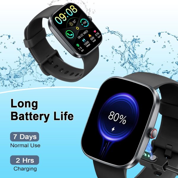 Smart Watch(Answer/Make Call), 1.91" Smartwatch for Men Women, NEW Fitness Watch with 110+ Sport Modes, Fitness Activity Tracke with Pedometer/Sleep Monitor/Heart Rate/IP68 Waterproof, for Android iOS - Imagen 7