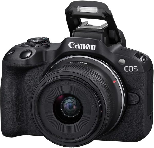 Canon EOS R50 Cámara sin espejo RF-S18-45mm F4.5-6.3 es kit de lentes STM, sensor CMOS (APS-C) de 24,2 megapíxeles, vídeo 4K, cámara híbrida, foto y vídeo, vlogging, creador de contenido, montura RF, negro - Imagen 6