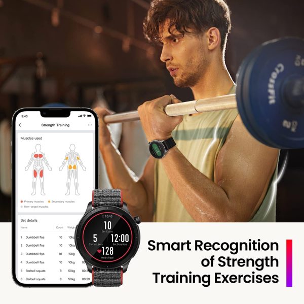 Amazfit GTR 4 Smart Watch 46mm, GPS, Alexa Built-In, Bluetooth Calls & Text, 14-Day Battery, Heart Rate Sleep Monitoring, AI Fitness App & Sports Coach, 150+ Sports Modes, for Android iPhone, Black - Imagen 12