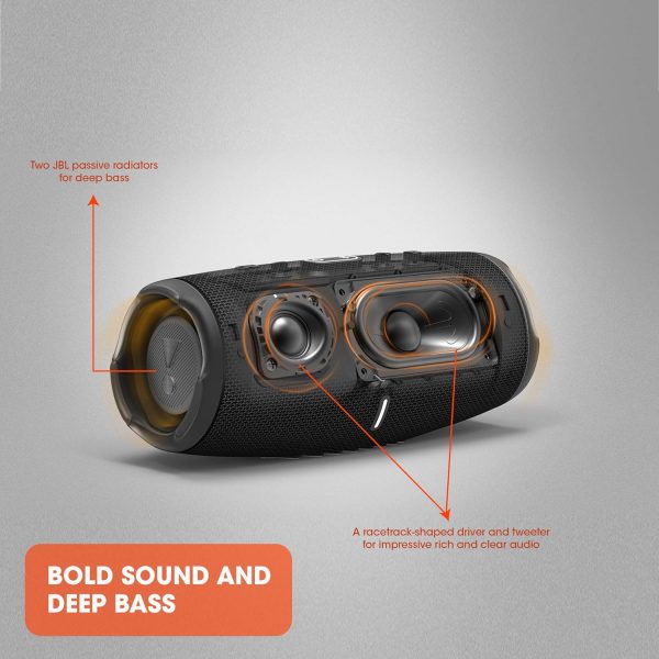 JBL CHARGE 5 - Altavoz Bluetooth portátil resistente al agua (IP67) con carga USB Powerbank, 20 horas de reproducción, JBL Partyboost (Negro) - Imagen 4