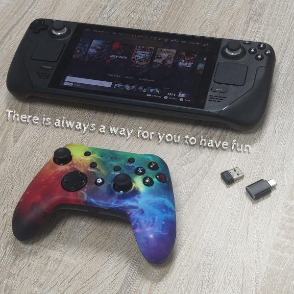 WZUICOV Controlador de juegos Bluetooth para iPhone, iPad, Android, PC, Mac, TV Box, Tesla, Switch, Apple Arcade y juegos en la nube con USB inalámbrico, adaptador de CA, clip para teléfono - Imagen 7