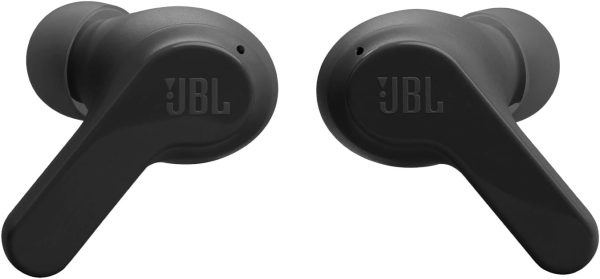 JBL Vibe Beam - True Wireless JBL Deep Bass Sound Earbuds, Bluetooth 5.2, Water & Dust Resistant, Hands-free call with VoiceAware, Up to 32 hours of battery life (Black) - Imagen 3