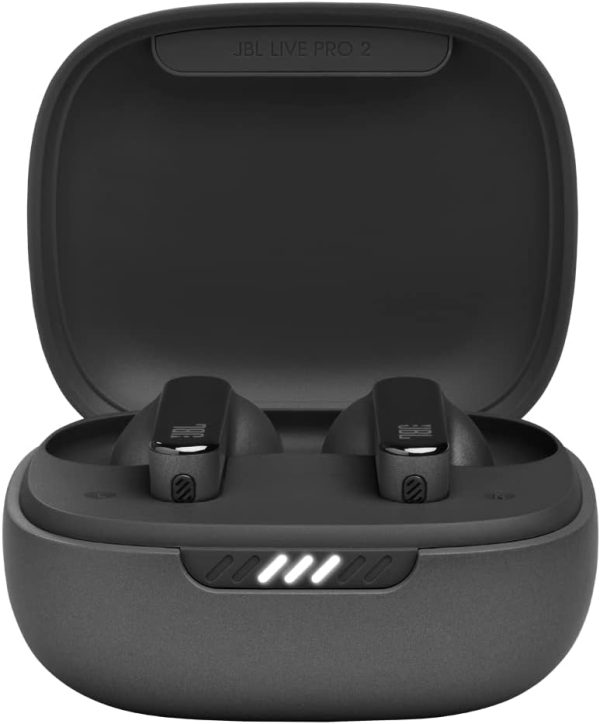 JBL Live Pro 2 - True Wireless Noise Cancelling Earbuds, up to 40 Hours of Playback with Wireless Charging, 6 mics for Perfect Calls, Touch & Voice Control, IPX5 Water Resistant (Black) - Imagen 8