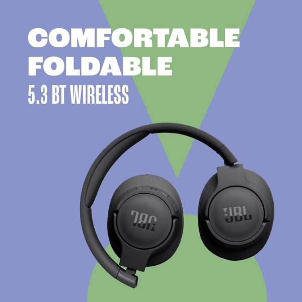 JBL Tune 720BT - Wireless Over-Ear Headphones with JBL Pure Bass Sound, Bluetooth 5.3, Up to 76H Battery Life and Speed Charge, Lightweight, Comfortable and Foldable Design (Black) - Imagen 4