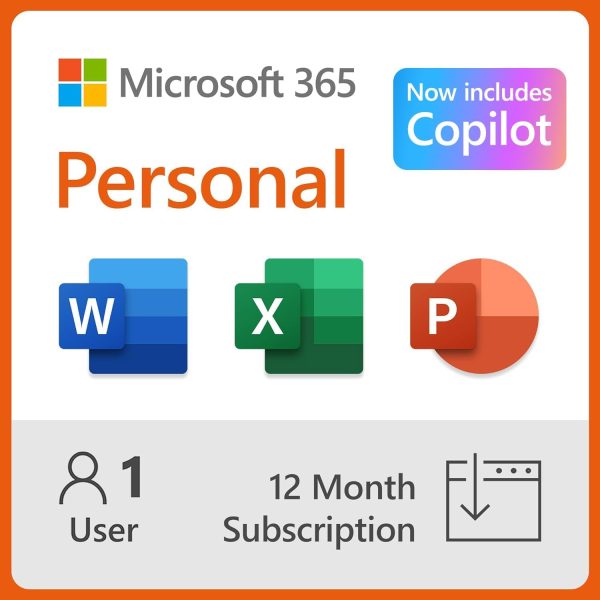 Microsoft 365 Personal | 12-Month Subscription, 1 person | Word, Excel, PowerPoint | 1TB OneDrive cloud storage | PC/Mac Instant Download | Activation Required